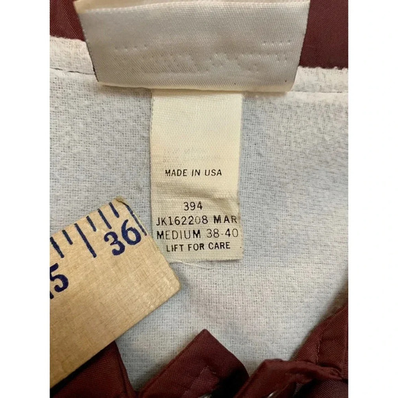 Vintage Hartwell Satin Jacket Duke Power Citizenship Service Burgundy Medium USA - Picture 6 of 10